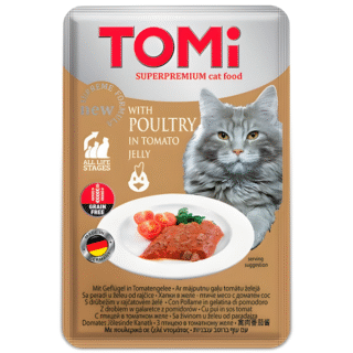 Tomi Pouch Poultry in Tomato Jelly Cat 100g