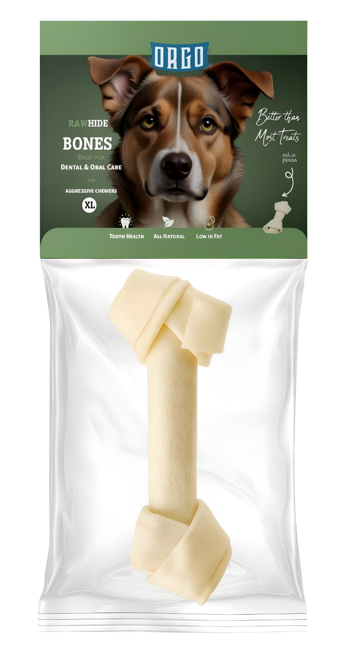 Orgo Rawhide Bones For Dog Dental Oral Care 1 PC XL