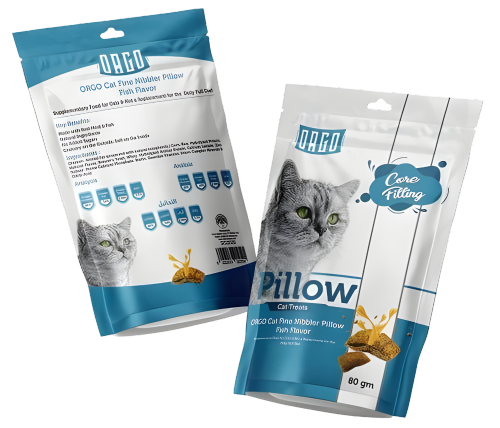 ORGO Pillow CAT Treats with FISH 80 gm