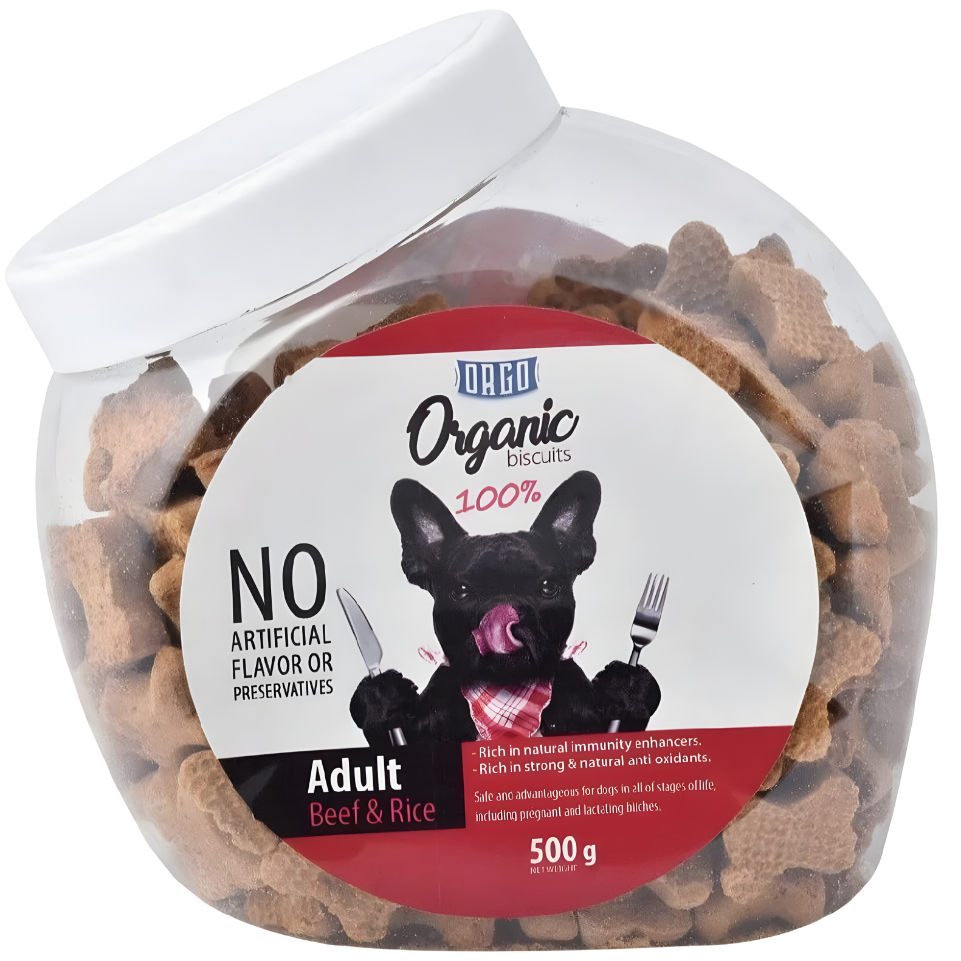 Orgo Biscuits For Adult Dogs With Beef And Rice 500 gm