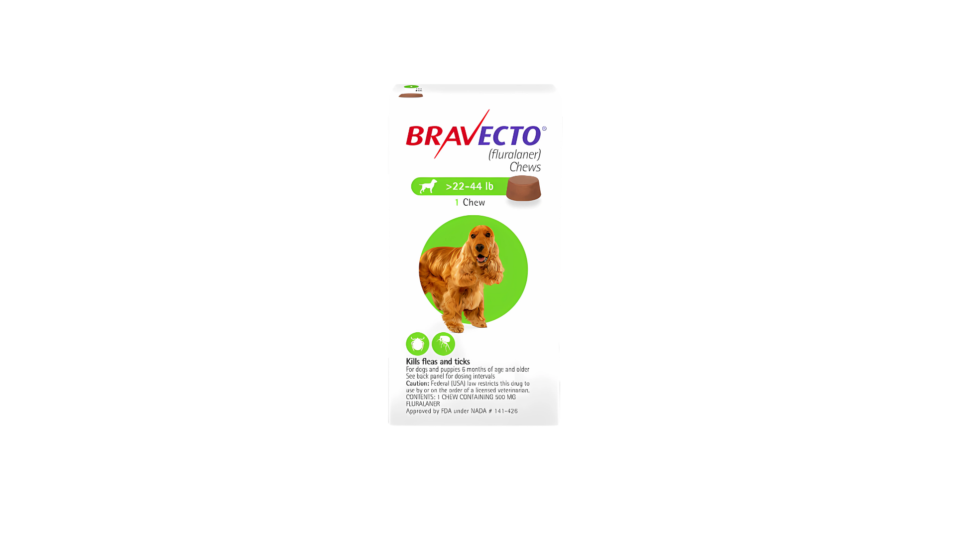 Bravecto Chewable Tablet For Medium Dogs ((>10-20kg)