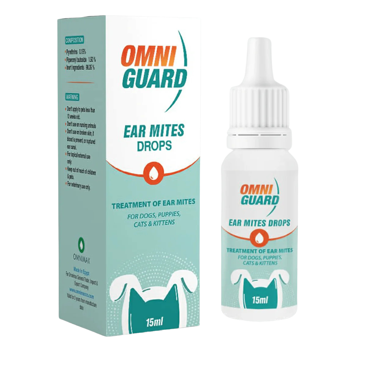 Omni Guard Ear Mites Drops 15ml