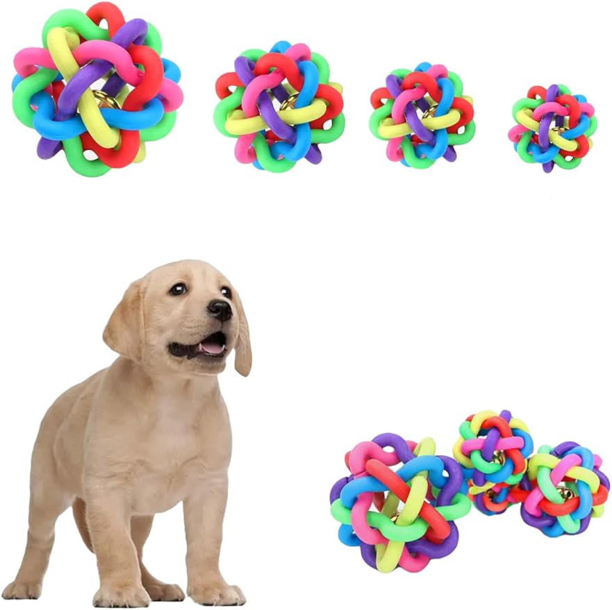 Interactive Dog Toy Sounds Dog Squeaky Ball Chew Toys Dog Accessories for Puppy Small Medium Large Dogs Multicolor Medium - Image 2