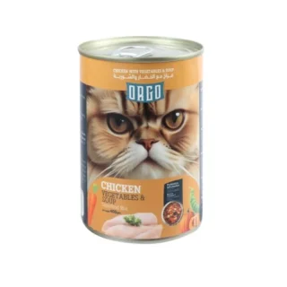 Orgo Wet Cat Food with Chicken and Vegetables in Soup 400 gr