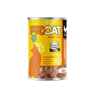 Pro Cat Wet Food For Adult in Chunks in Gravy with Chicken 415G